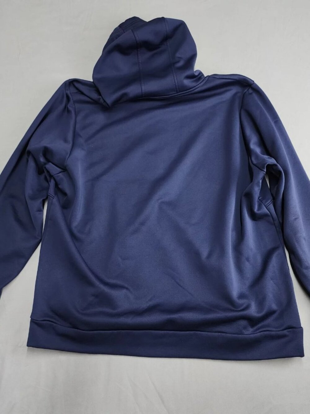 Under Armour Hoodie Mens 3XL Navy Blue Fleece Pullover Sweatshirt Logo - Picture 3 of 11
